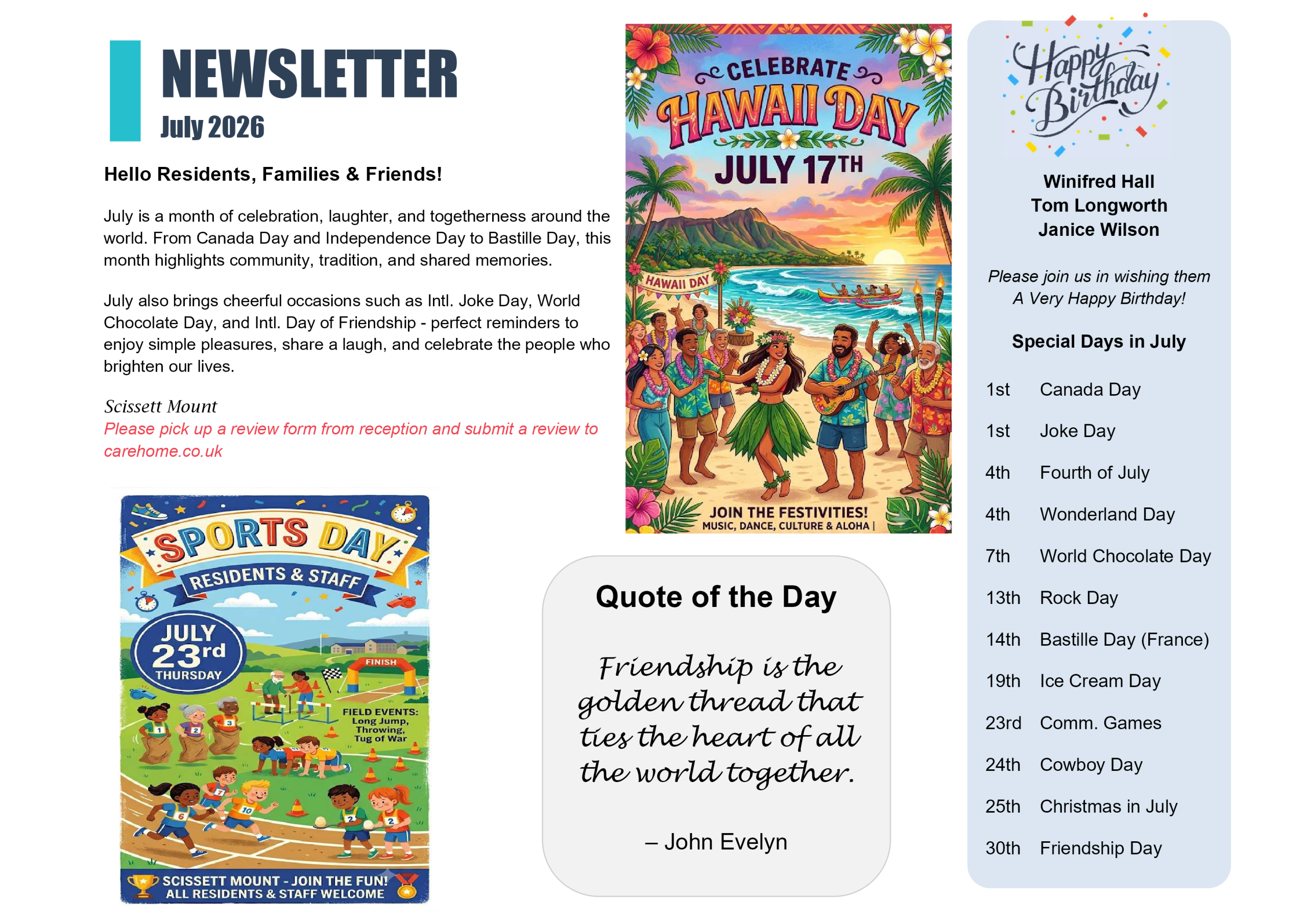 July Newsletter
