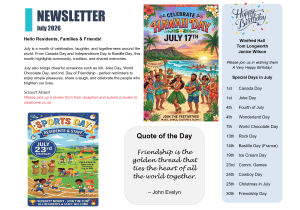 July Newsletter